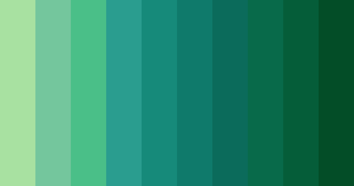 Download green jungle color palette PNG image (landscape)