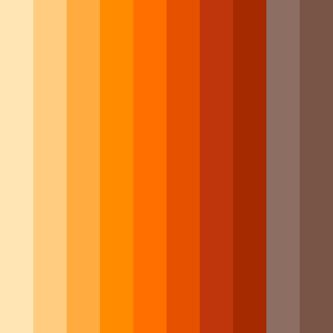 Download citrus sunset color palette PNG image (square)