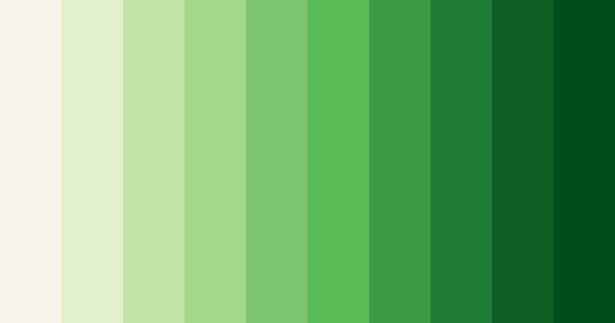 Download shades of green color palette PNG image (landscape)