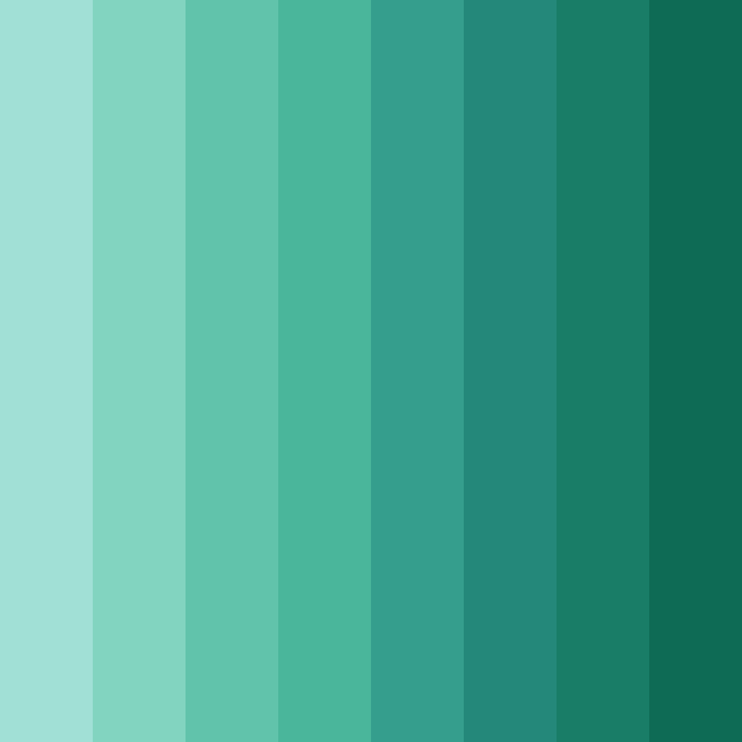 Download tropical teal serenity color palette PNG image (square)