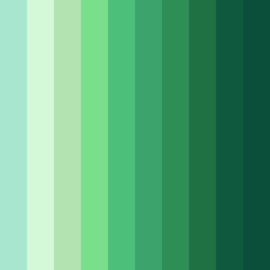 Download verdant symphony color palette PNG image (square)