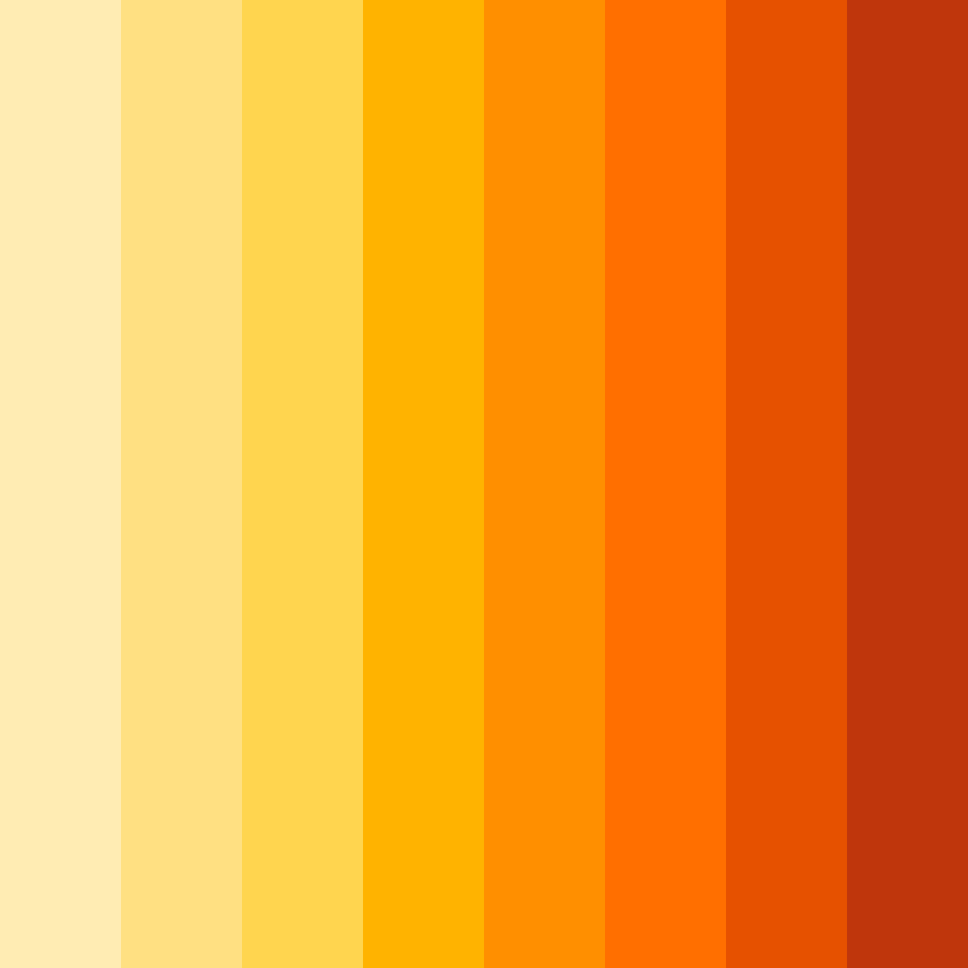 Download orange sunset color palette PNG image (square)