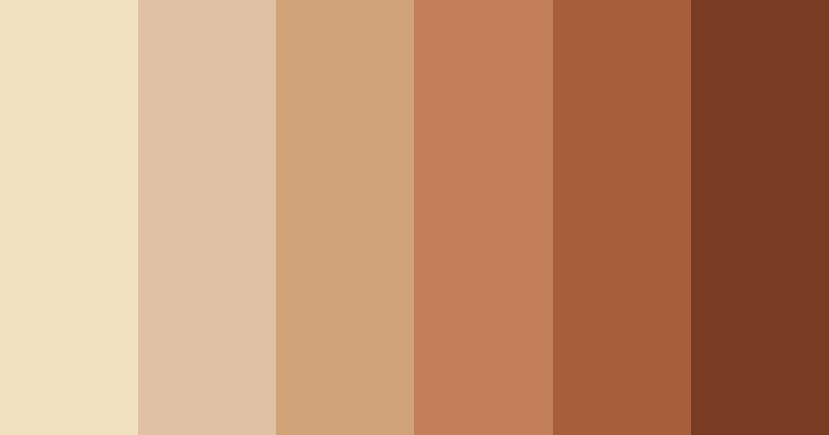 Download brown cookie color palette PNG image (landscape)