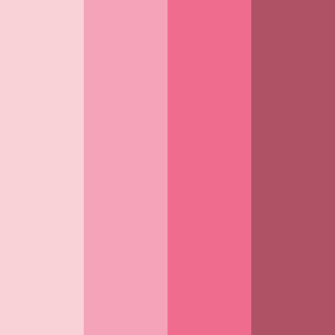 Download warm pink shades color palette PNG image (square)