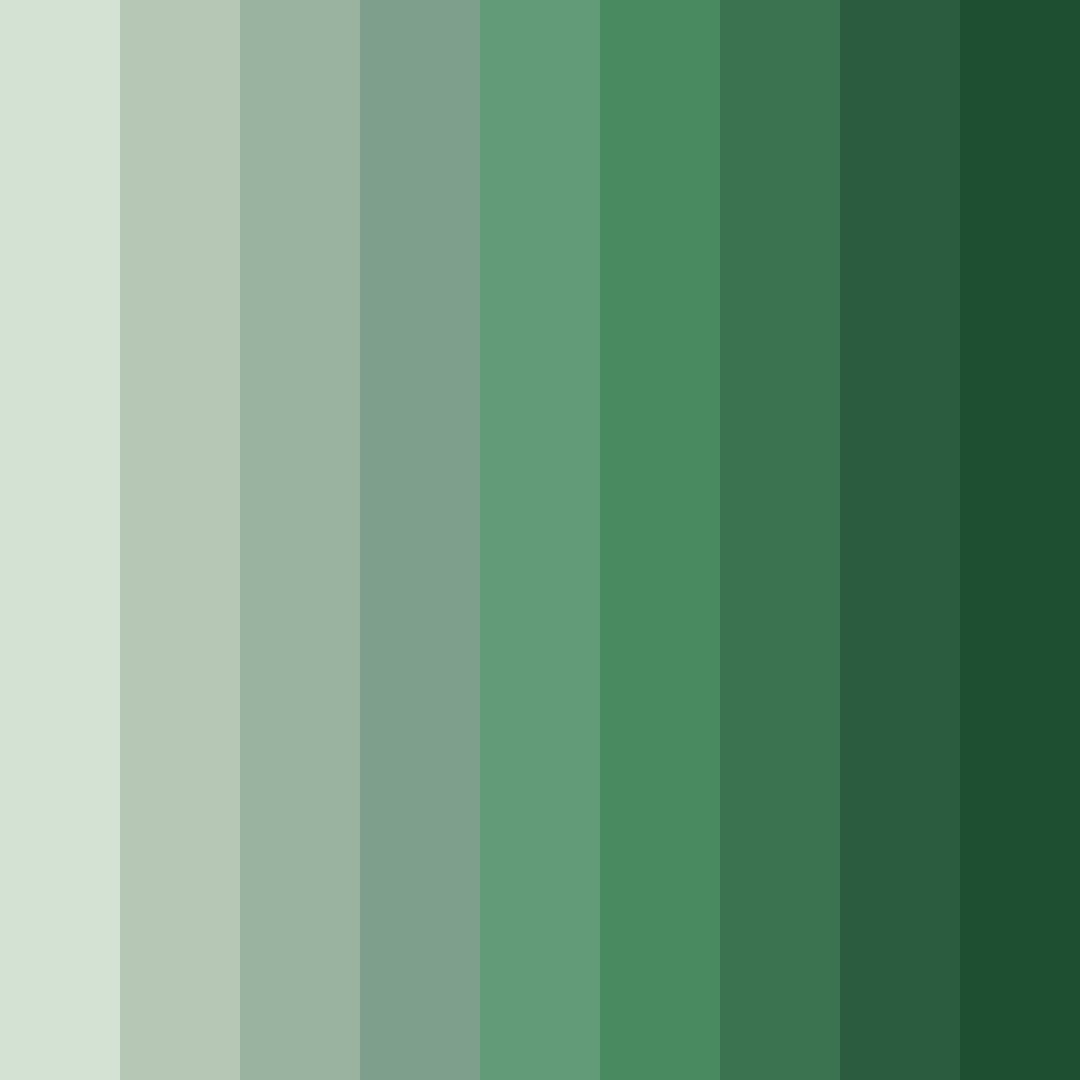 Download whispering greenery color palette PNG image (square)