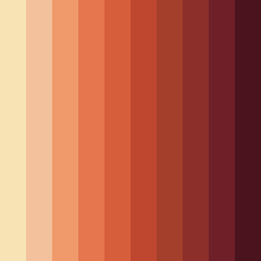 Download sunset emberwood color palette PNG image (square)