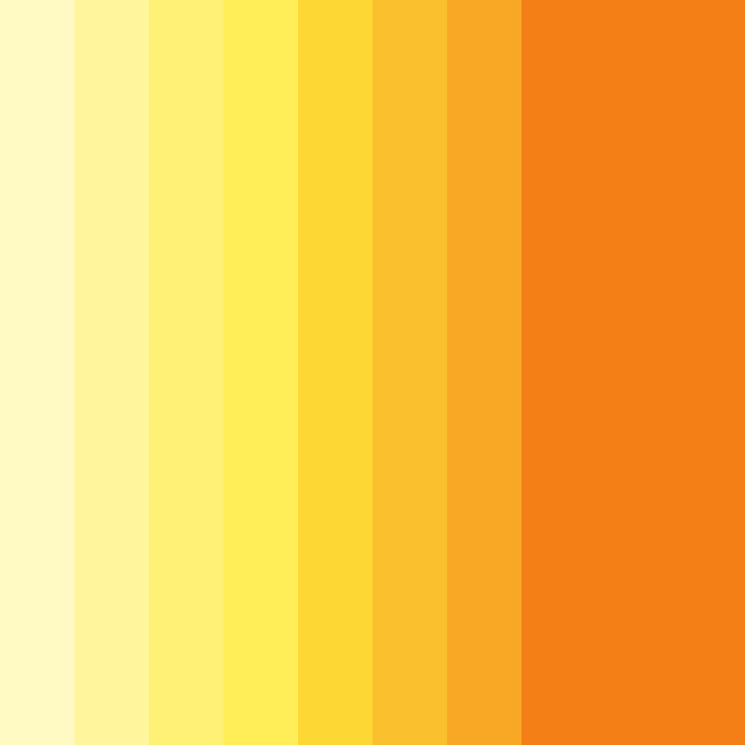 Download bright yellow color palette PNG image (square)