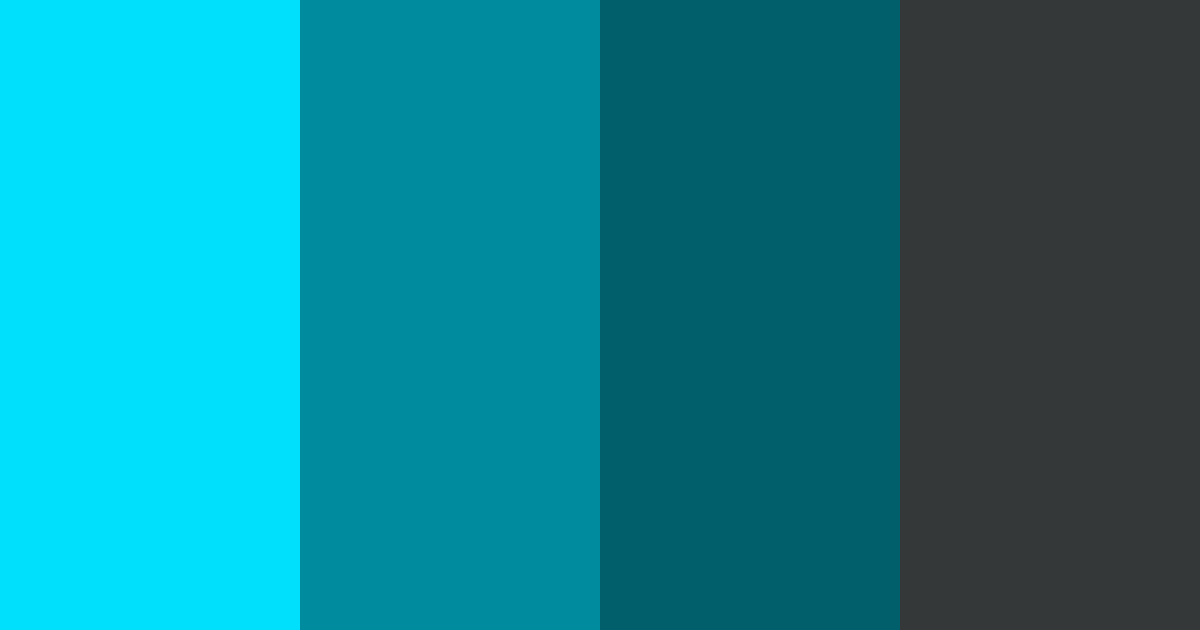 Download aqua marine color palette PNG image (landscape)