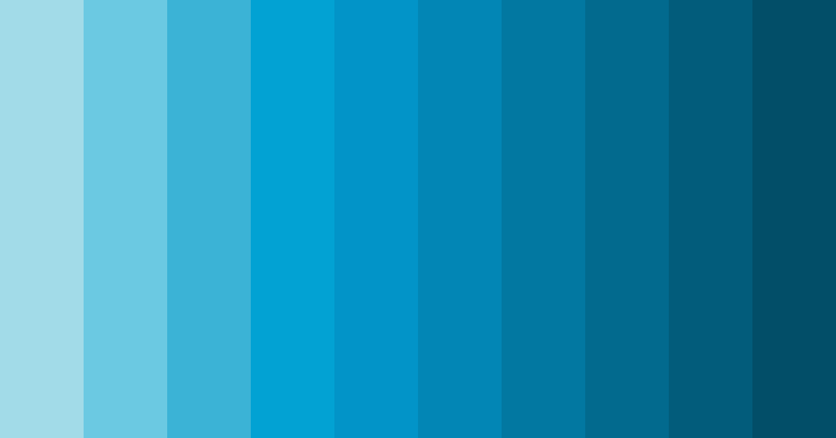 Download aqua blue color palette PNG image (landscape)