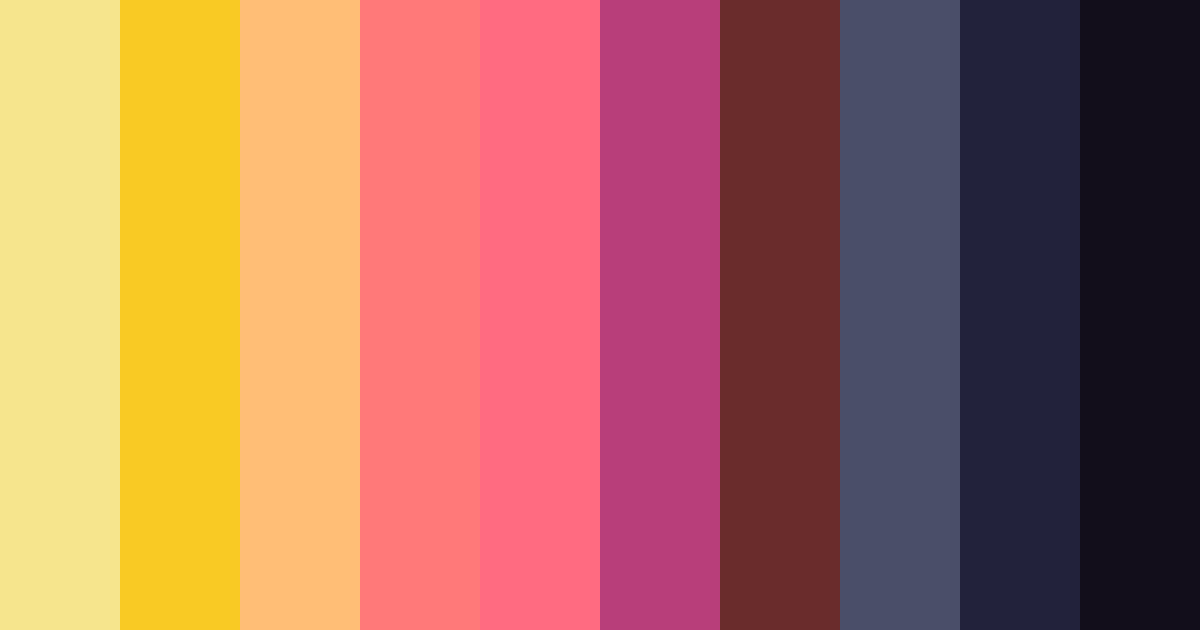 Download sunset reverie color palette PNG image (landscape)