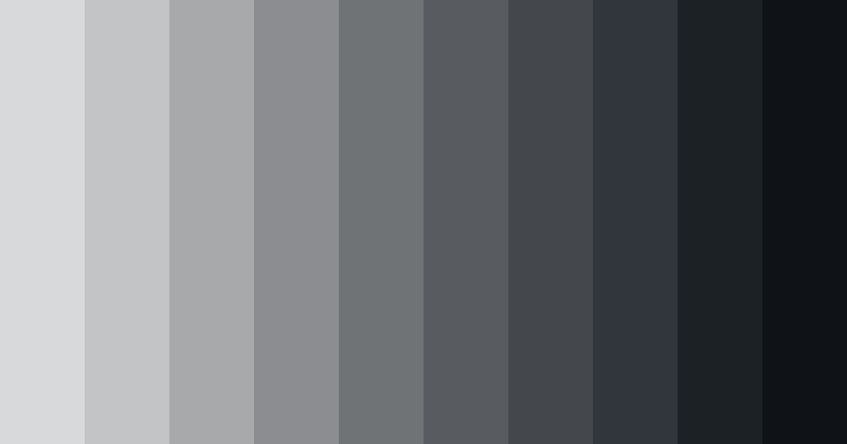 Download shades of metallic gray color palette PNG image (landscape)