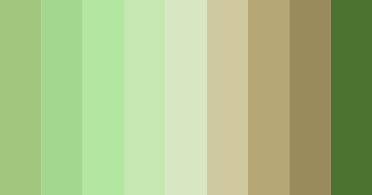 Download green harmony color palette PNG image (landscape)