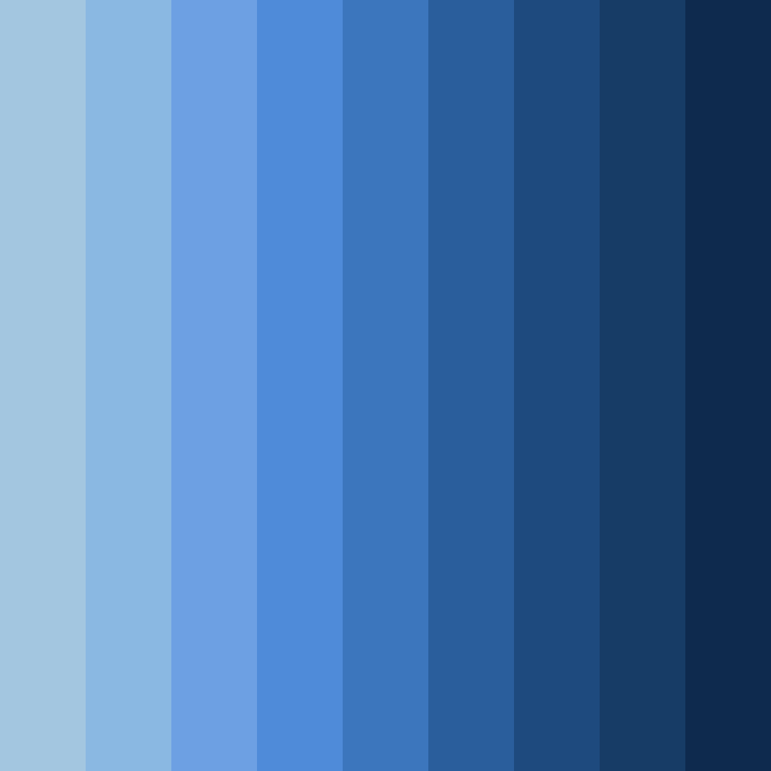 Download dreamy blue shades color palette PNG image (square)