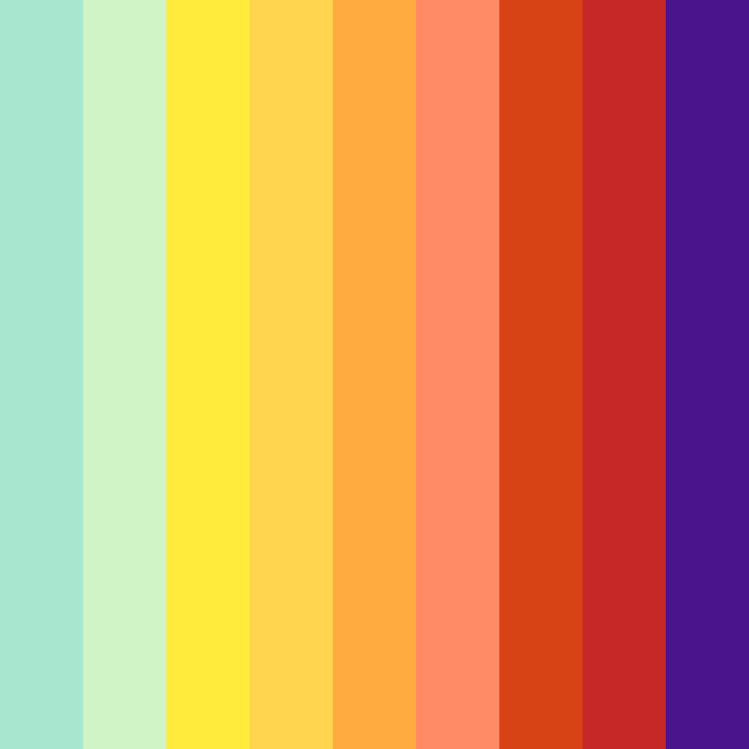 Download vibrant green blue yellow red color palette PNG image (square)