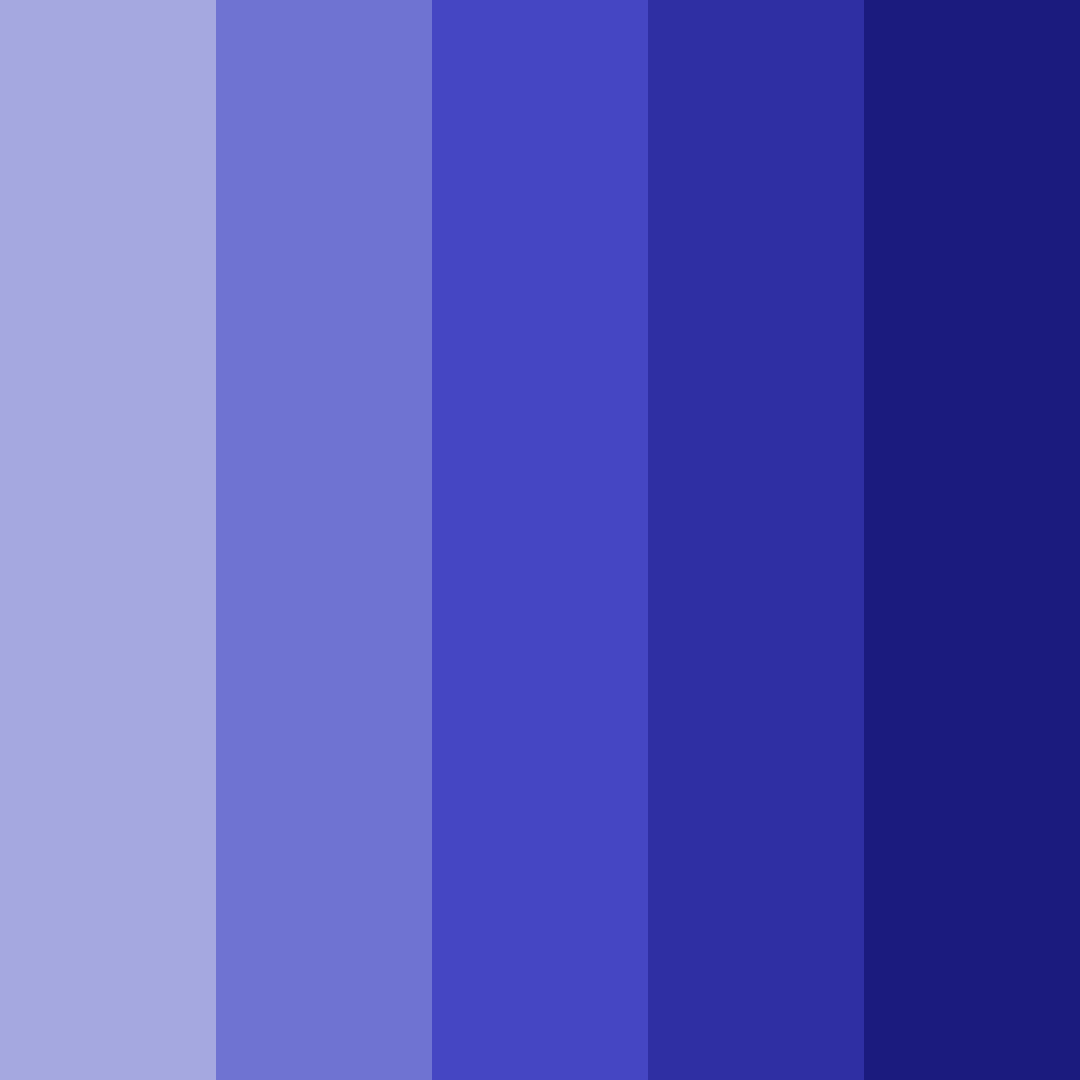 Download shades of blue color palette PNG image (square)