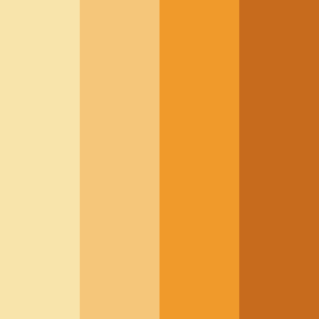 Download honeyed amber dreams color palette PNG image (square)