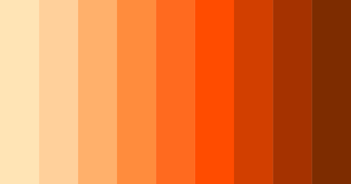 Download warm orange sunset color palette PNG image (landscape)