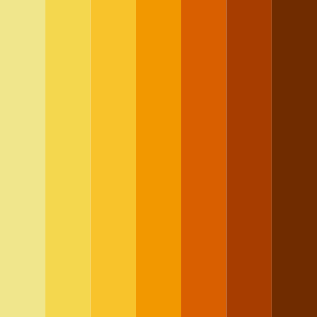 Download yellow sunset color palette PNG image (square)