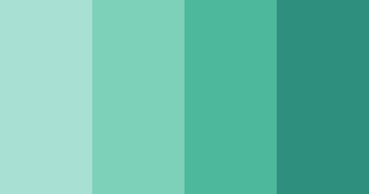 Download mint green bliss color palette PNG image (landscape)