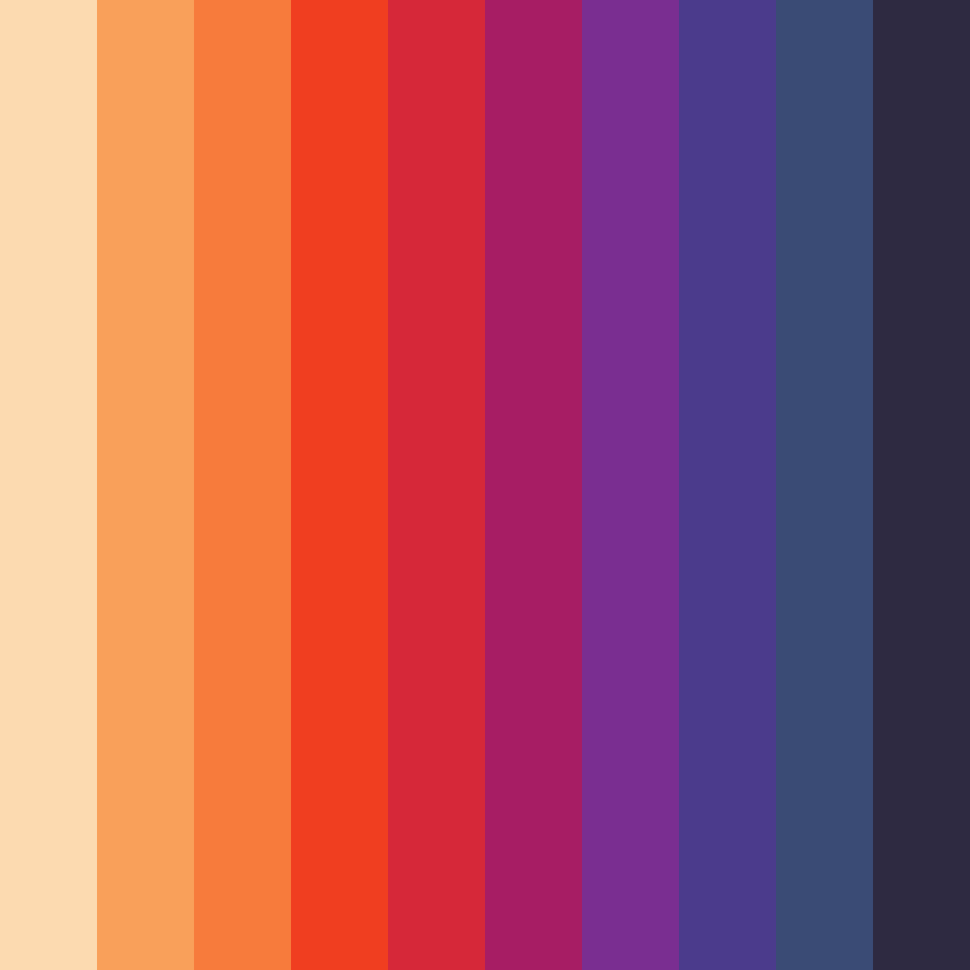 Download coastal dawn color palette PNG image (square)
