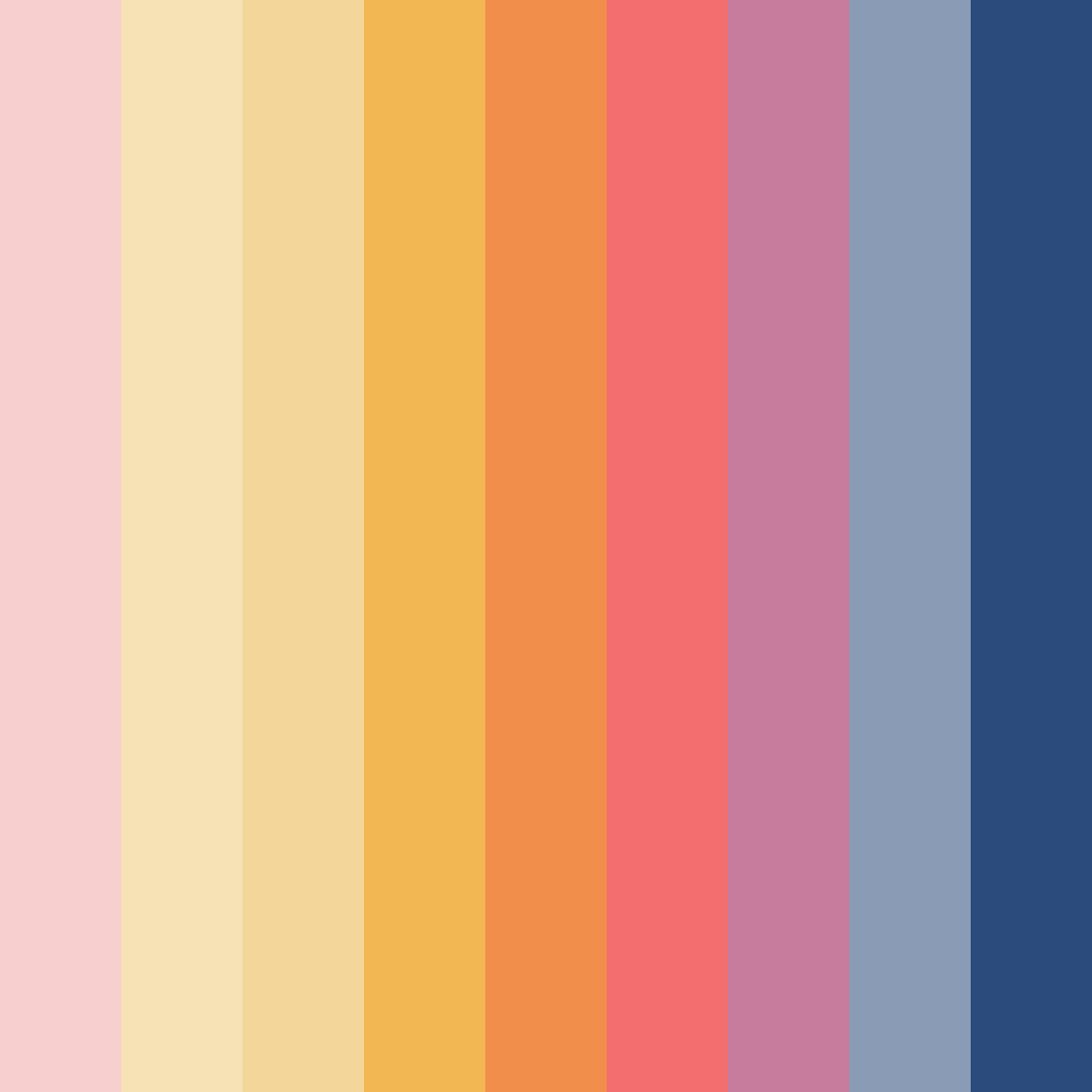 Download seaside sunrise color palette PNG image (square)