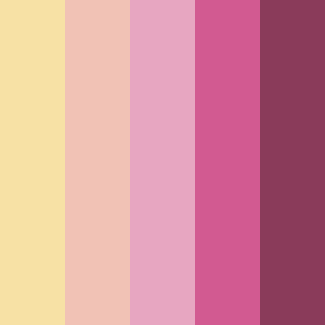 Download pink sunset color palette PNG image (square)