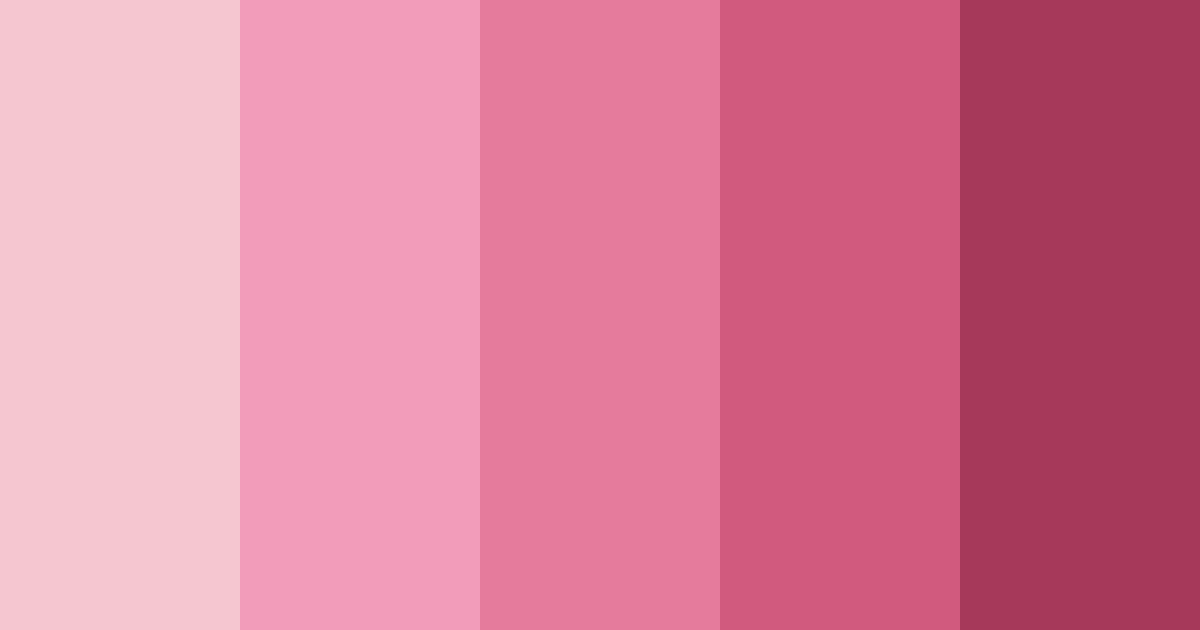Download rose pink shades color palette PNG image (landscape)