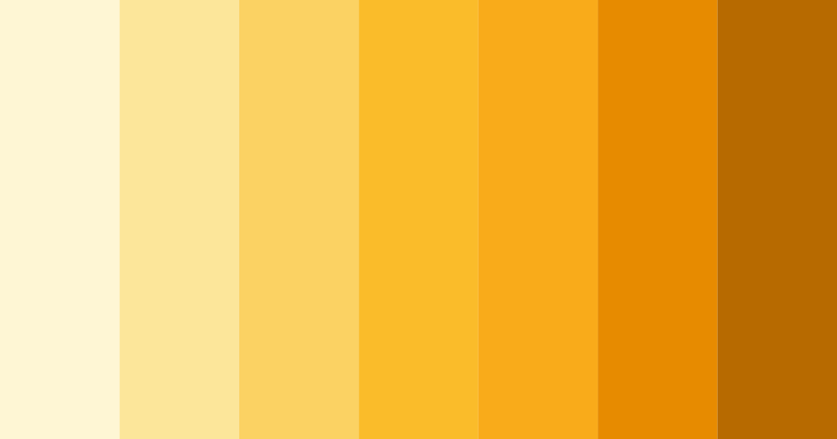 Download warm yellow sunshine color palette PNG image (landscape)