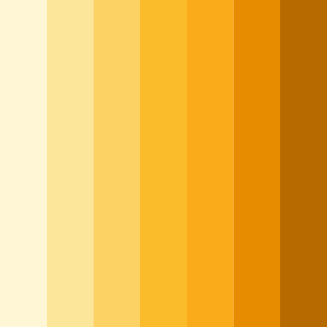 Download warm yellow sunshine color palette PNG image (square)