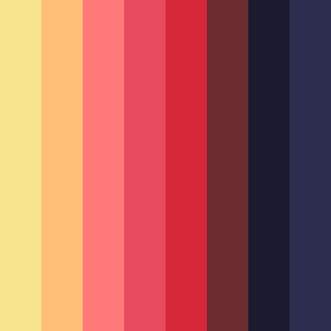 Download sunset reverie color palette PNG image (square)