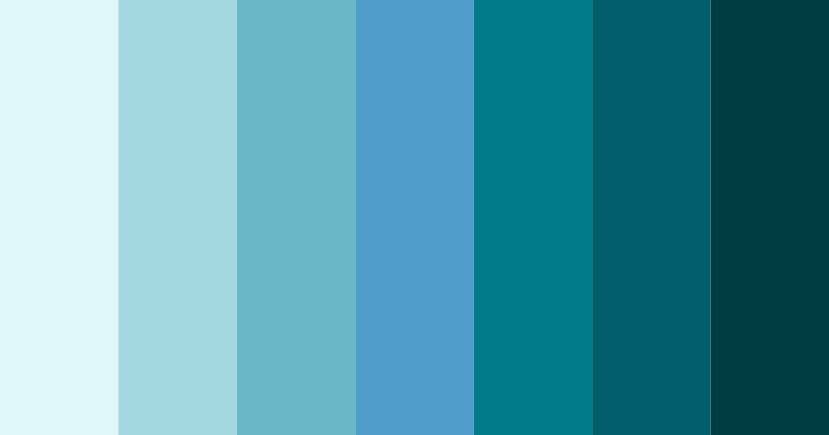 Download teal waterlily color palette PNG image (landscape)