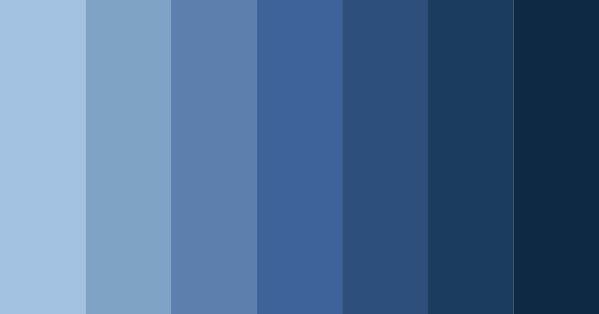 Download navy blue shades color palette PNG image (landscape)