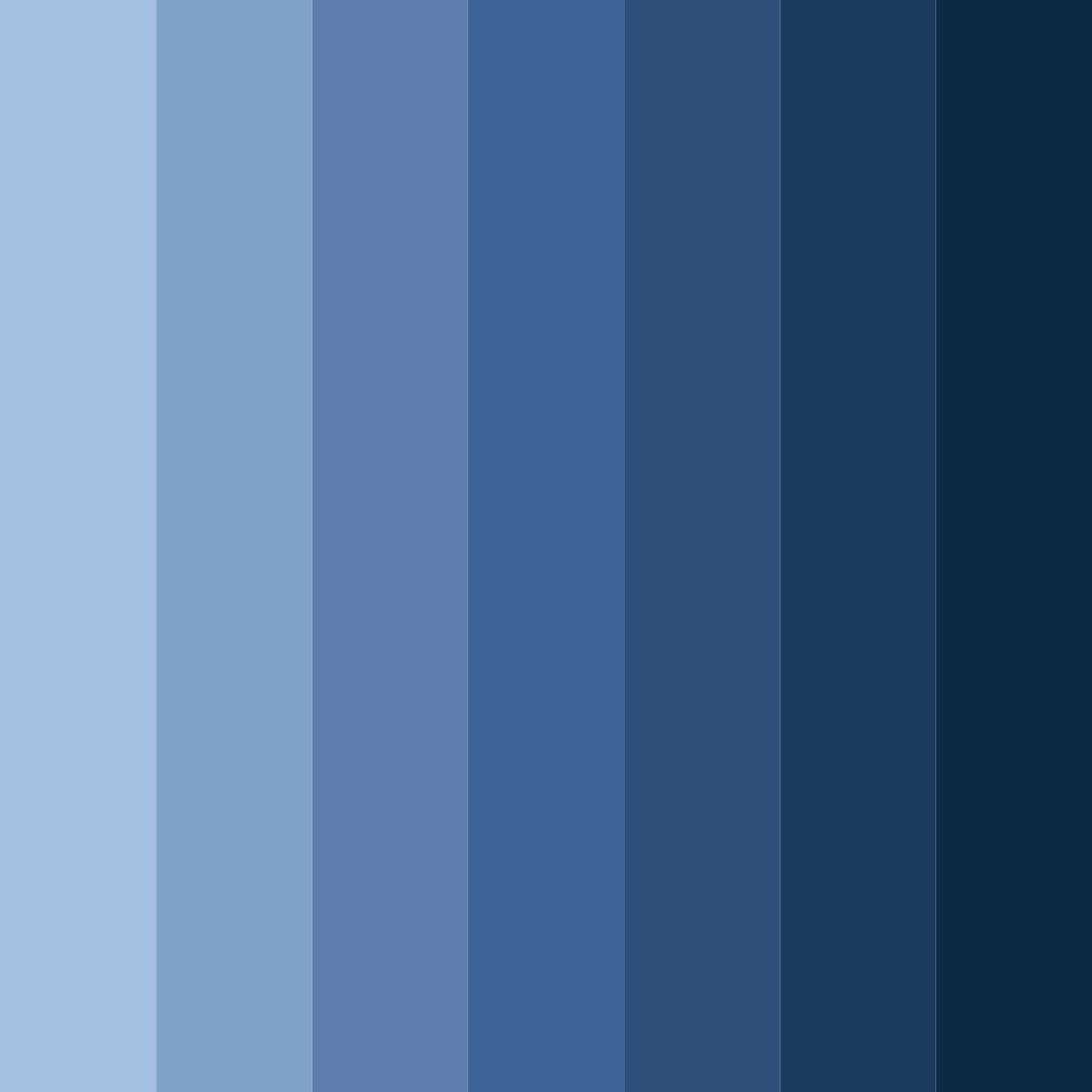 Download navy blue shades color palette PNG image (square)