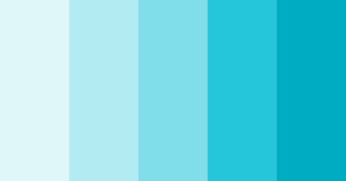 Download teal elegance color palette PNG image (landscape)