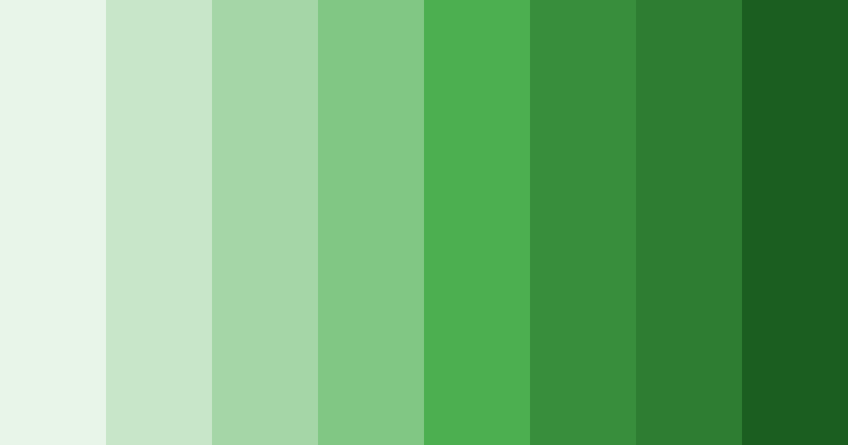 Download luminous greens color palette PNG image (landscape)