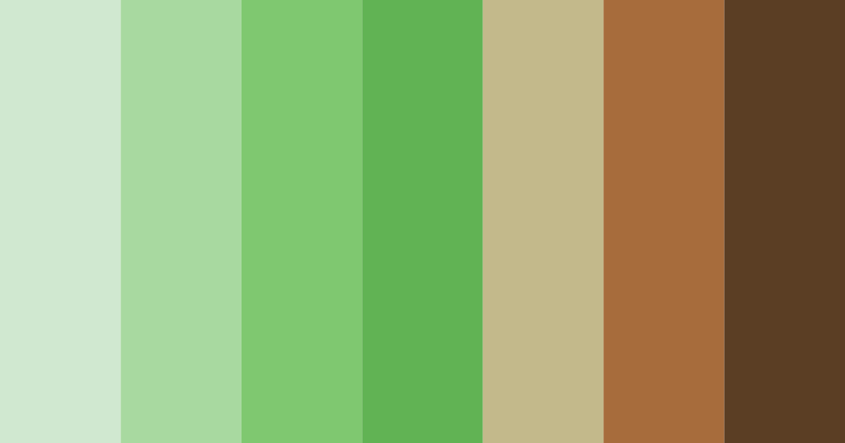 Download shades of green and gold color palette PNG image (landscape)