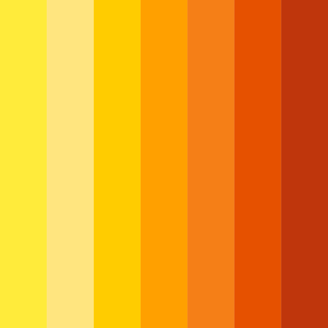 Download yellow sunset color palette PNG image (square)