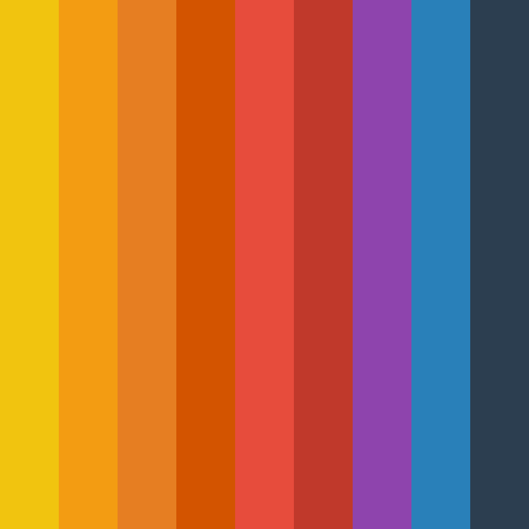 Download sunset overdrive color palette PNG image (square)