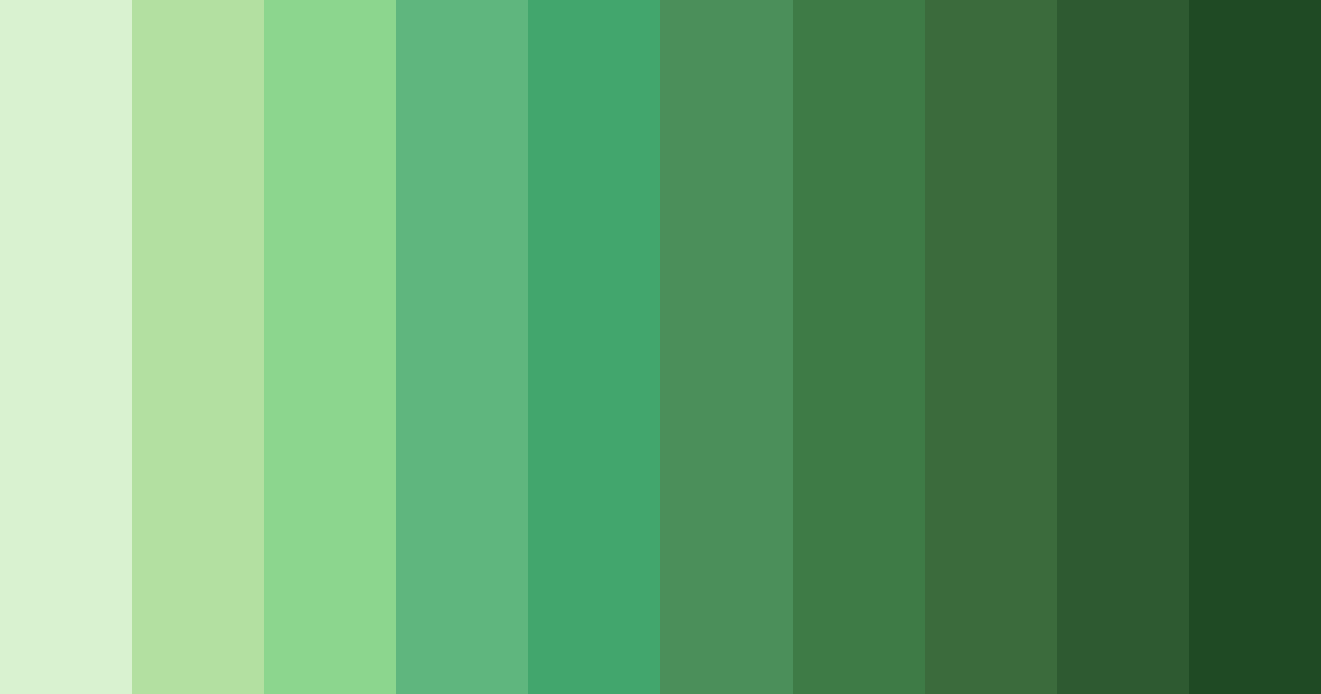 Download green garden color palette PNG image (landscape)