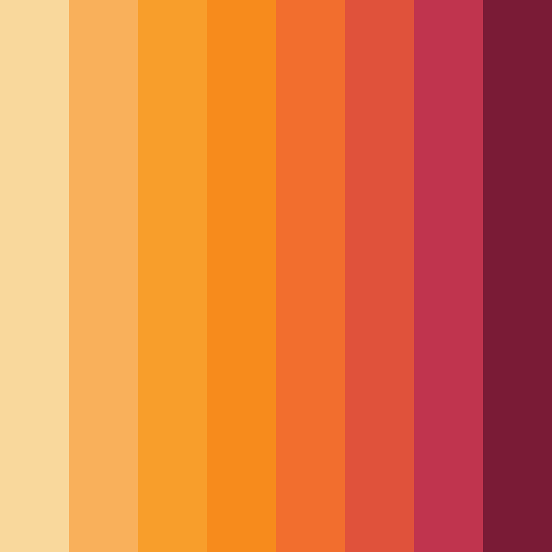 Download sunset orange color palette PNG image (square)