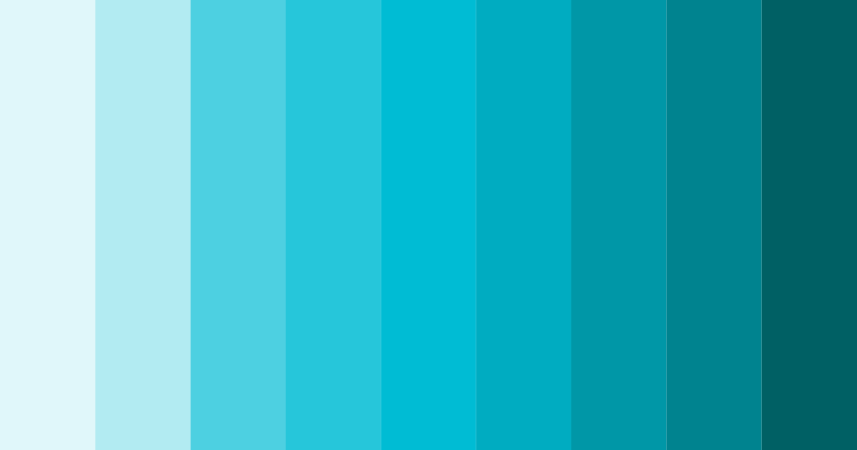 Download teal cyberpanda color palette PNG image (landscape)