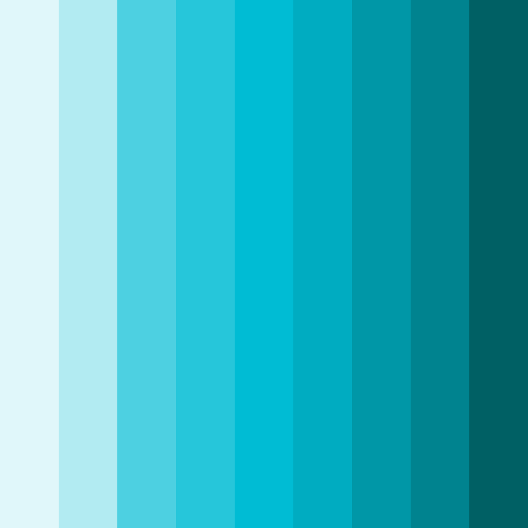 Download teal cyberpanda color palette PNG image (square)