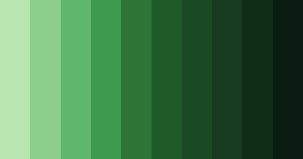 Download shades of forest green color palette PNG image (landscape)