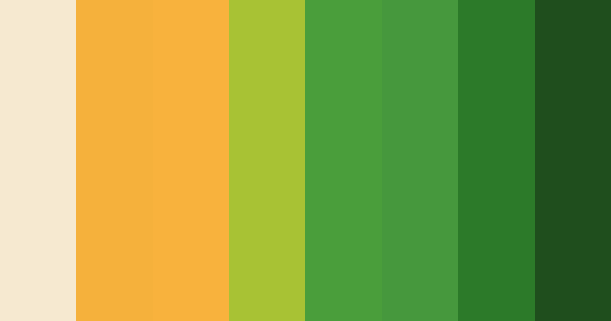 Download green sunshine color palette PNG image (landscape)