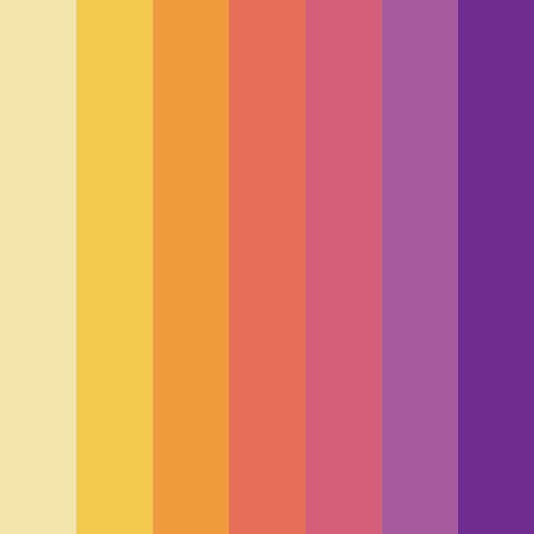 Download sunset sorcery color palette PNG image (square)
