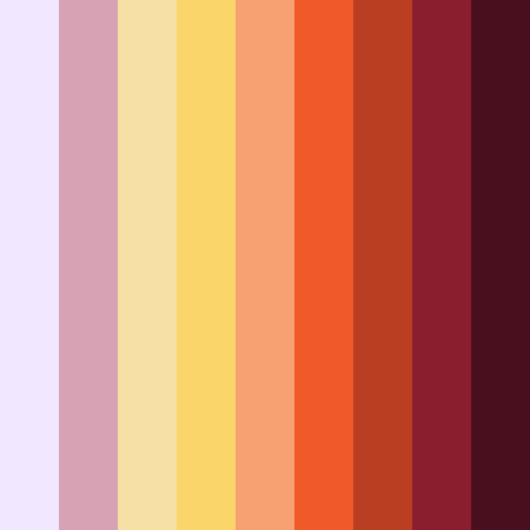 Download sunset symphony color palette PNG image (square)