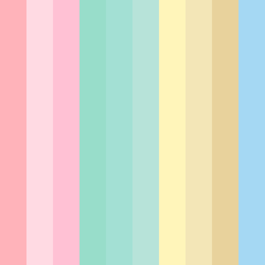 Download whimsical blossom breeze color palette PNG image (square)