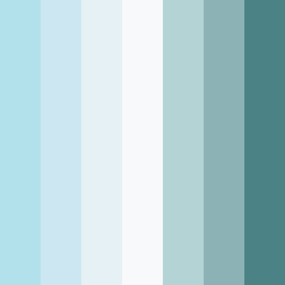 Download aqua serenity color palette PNG image (square)