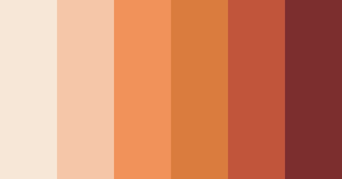 Download warm terracotta color palette PNG image (landscape)