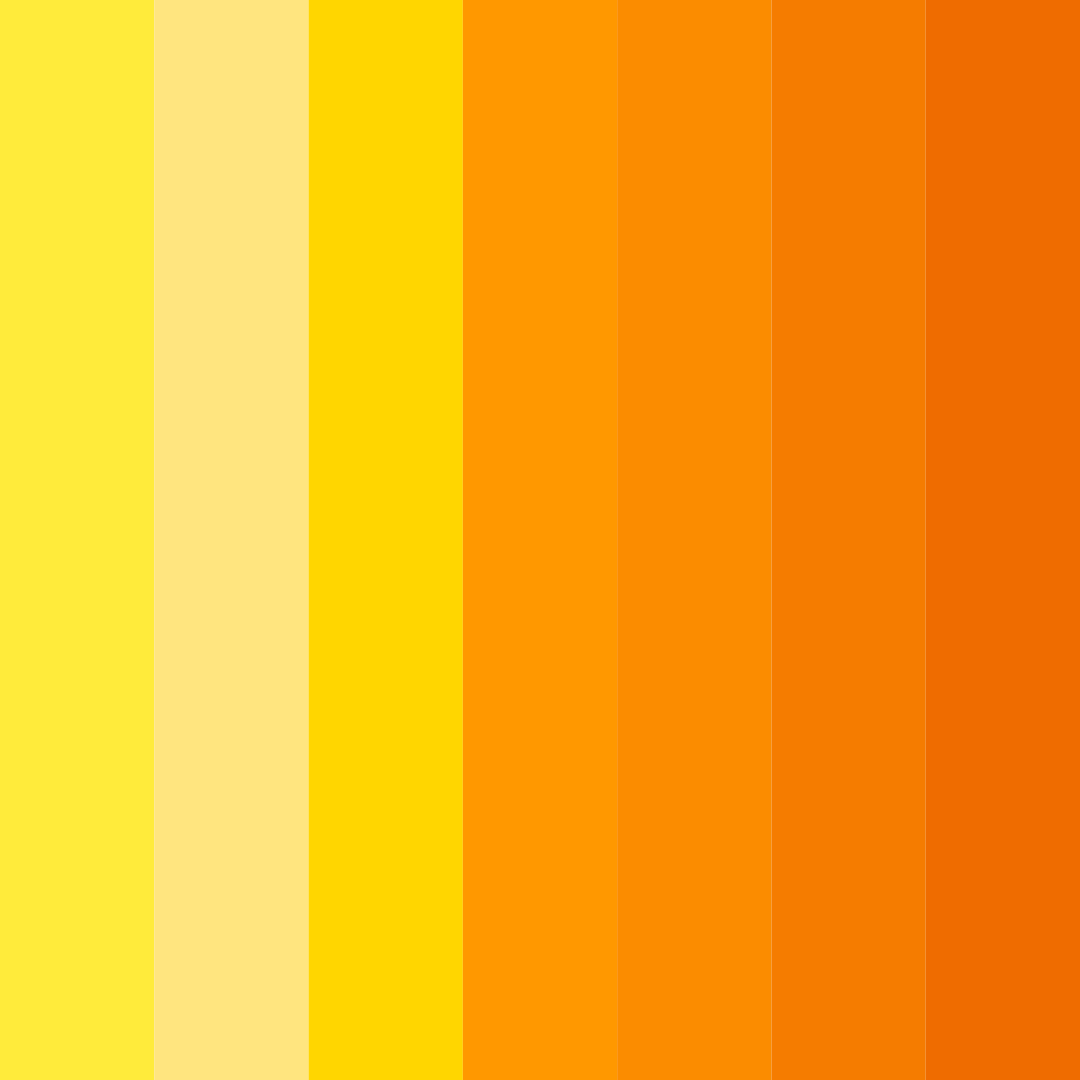 Download yellow sunset color palette PNG image (square)